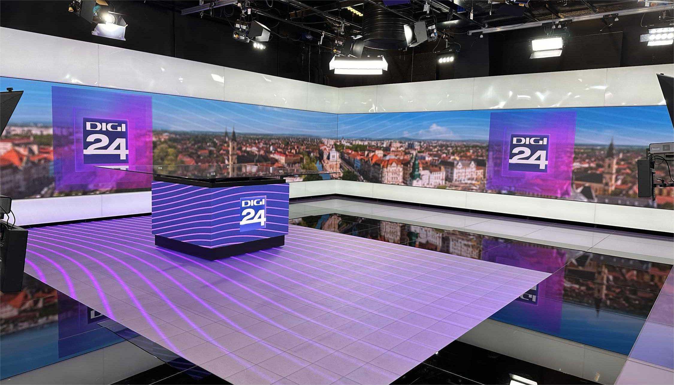 TV Live Studio LED Display Wall and Floor in Romania