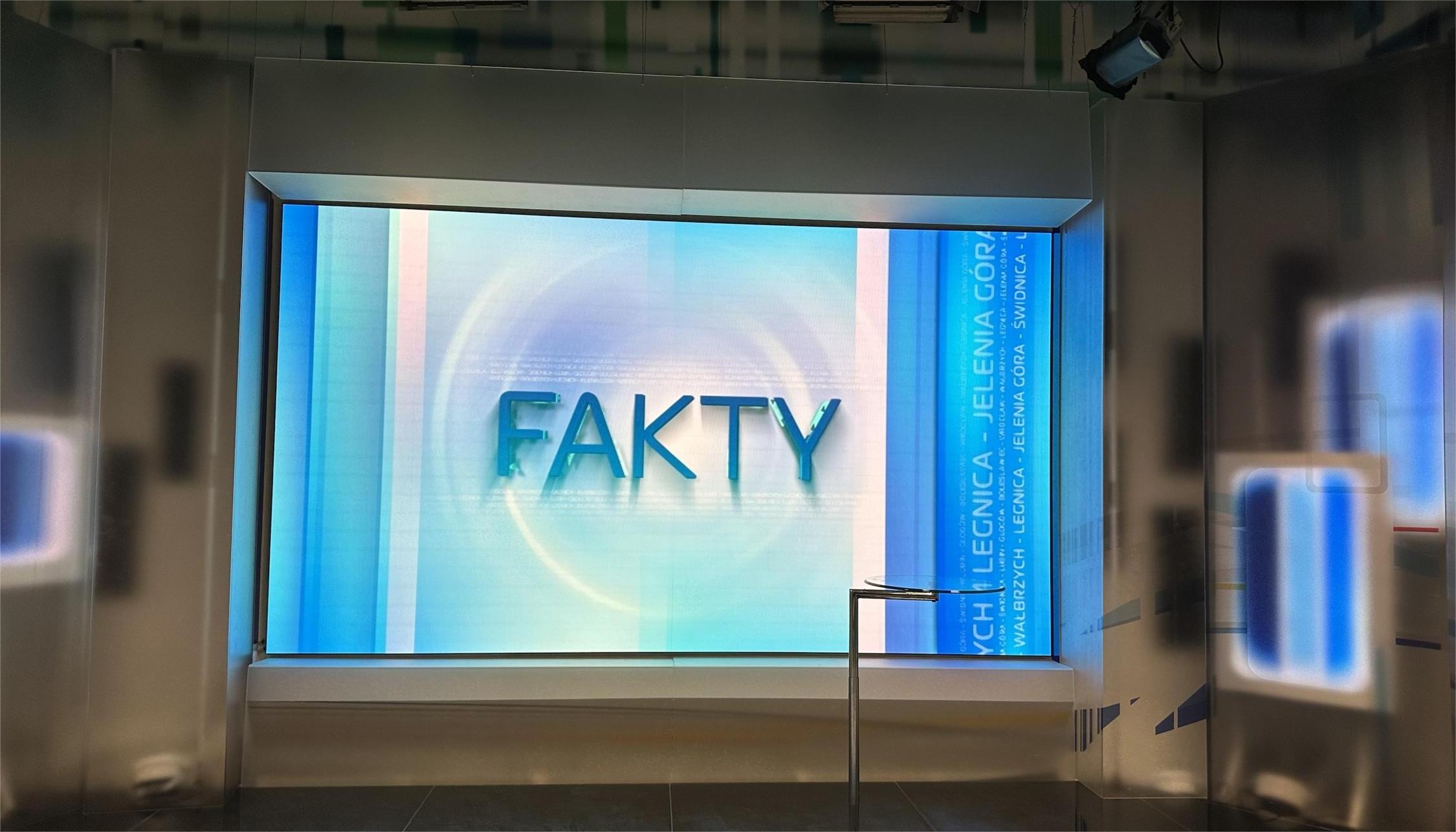 TV Live Studio Indoor LED Display Wall in Poland